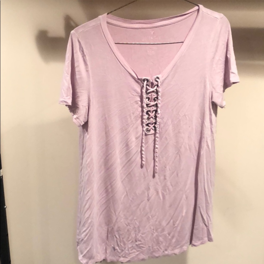 American Eagle Soft and Sexy Lavender Tee